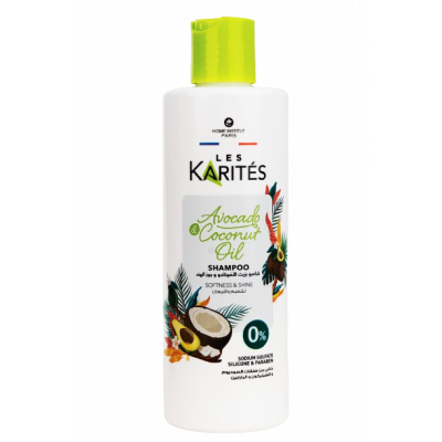 LES KARITES AVOCADO & COCONUT OIL HAIR SHAMPOO — SHINE & SOFTNESS 400 ML